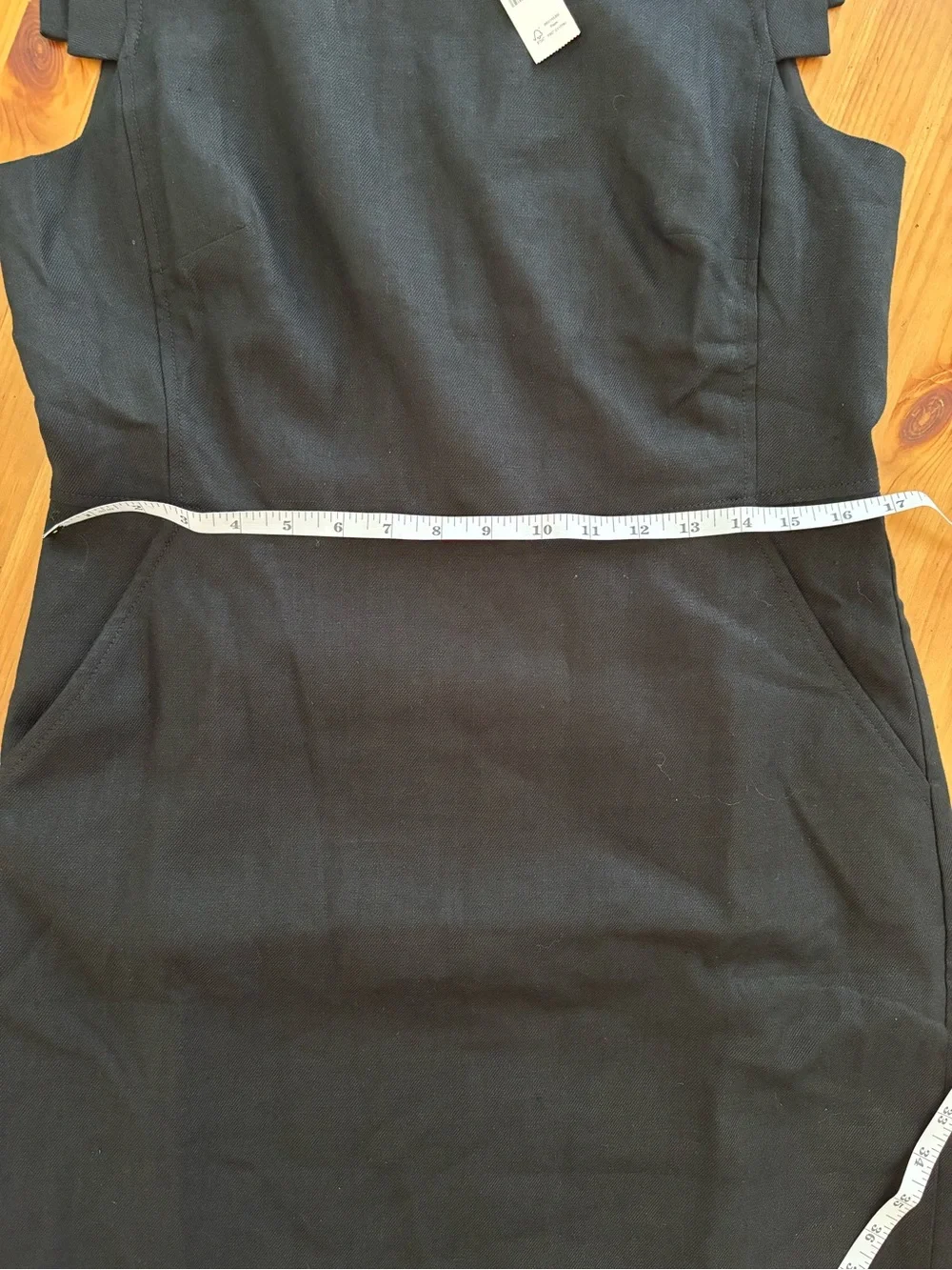 J. Crew Cap-Sleeve Resume Dress Black Linen Sheath Size 12 NWT